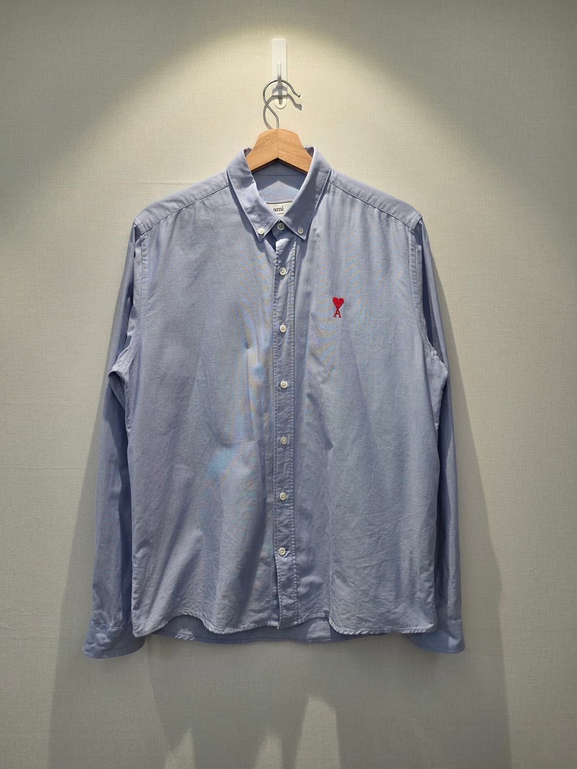 AMI 아미 스몰 하트 로고  옥스퍼드 셔츠 상품이미지1