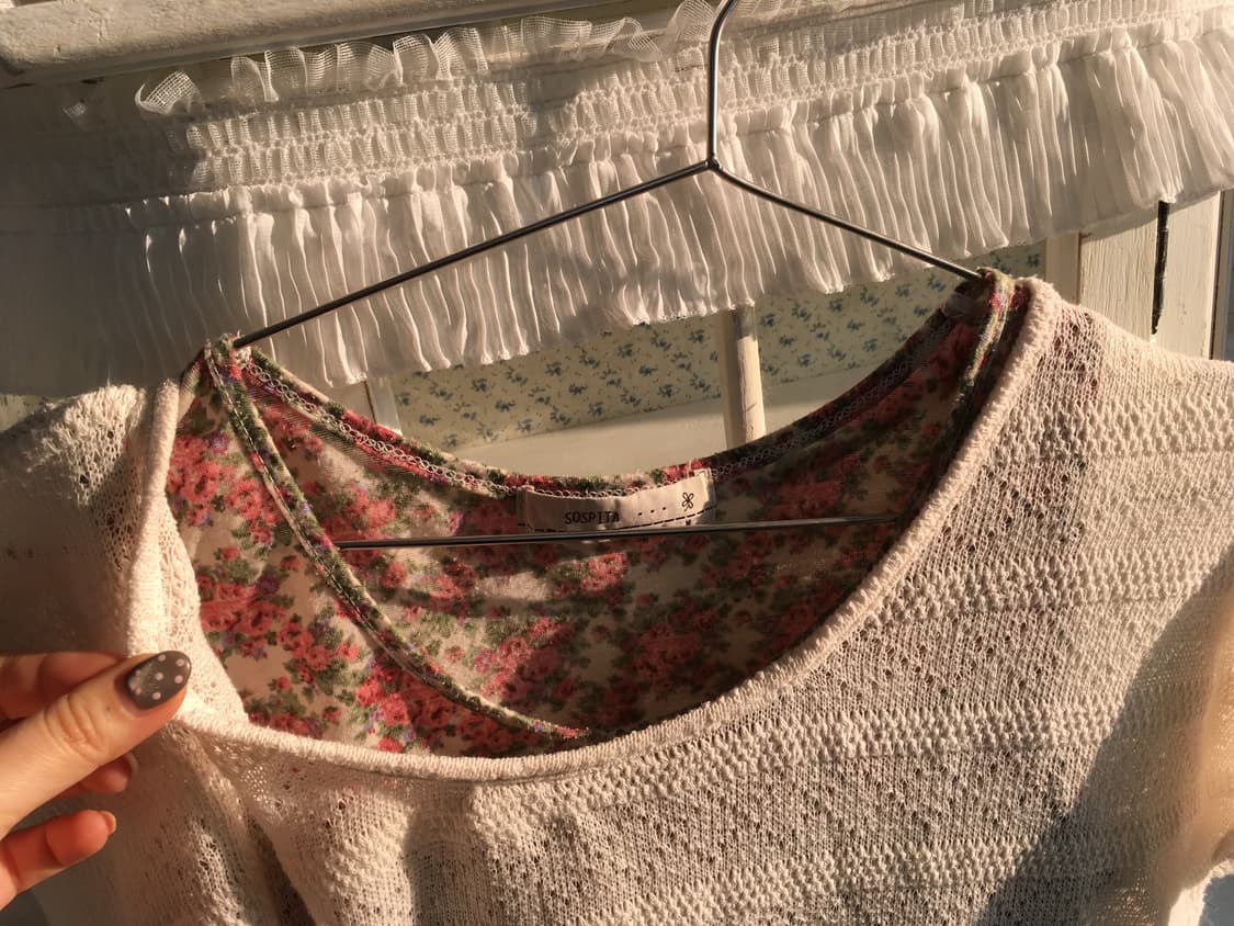 빈티지 하구미 레이어드 블라우스 상품이미지2