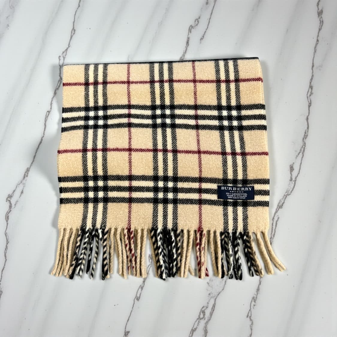 버버리 램스울 노바체크 베이지 머플러 상품이미지2