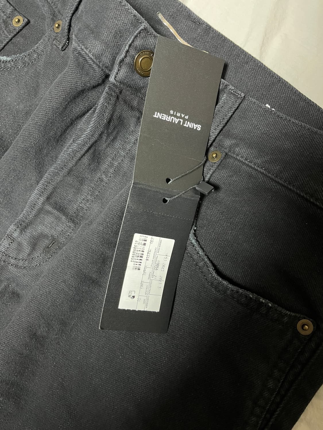 [31] 생로랑 블랙 스트레이트 데님 팬츠 상품이미지7