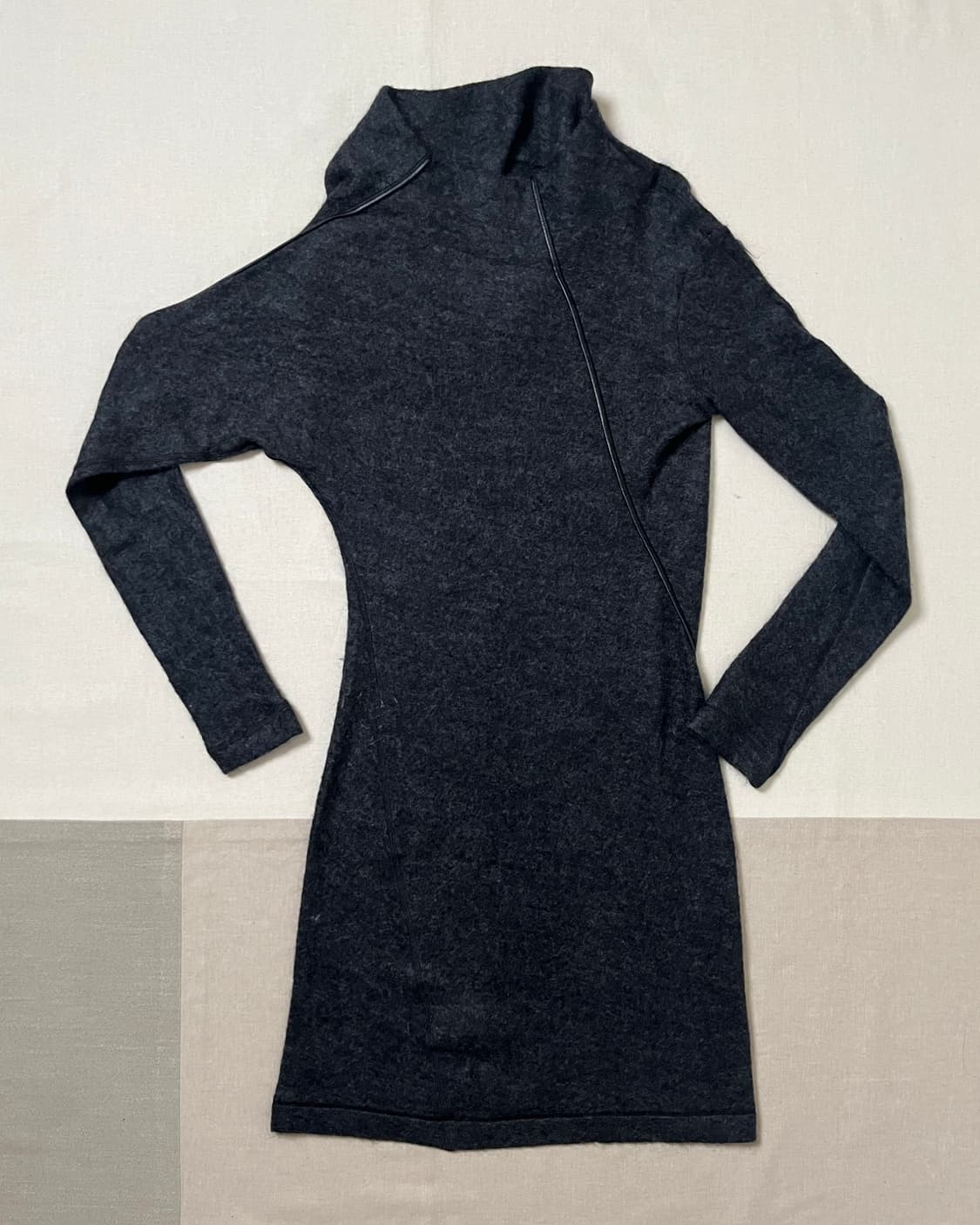 헬무트랭 하이넥 모헤어 비대칭 원피스 helmut lang 드레스 상품이미지4