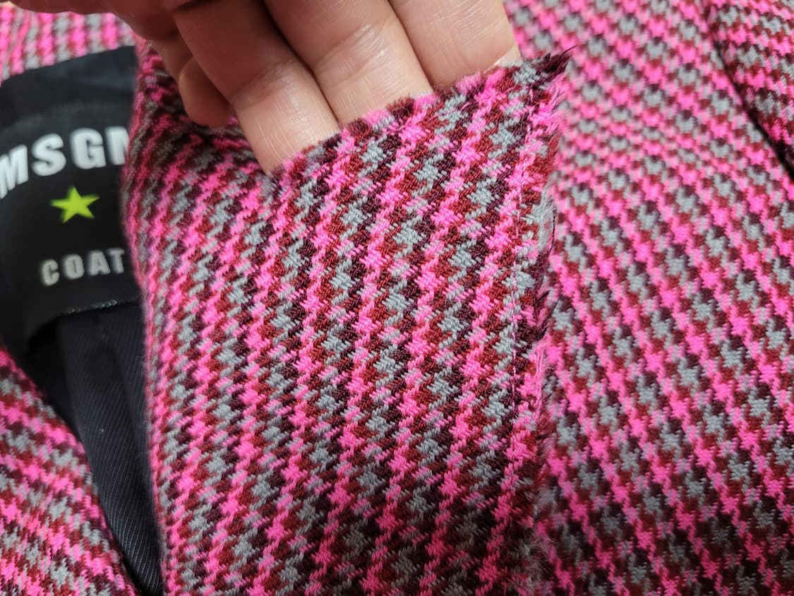 MSGM 더블 브레스트 체크울코트 55-66 상품이미지6