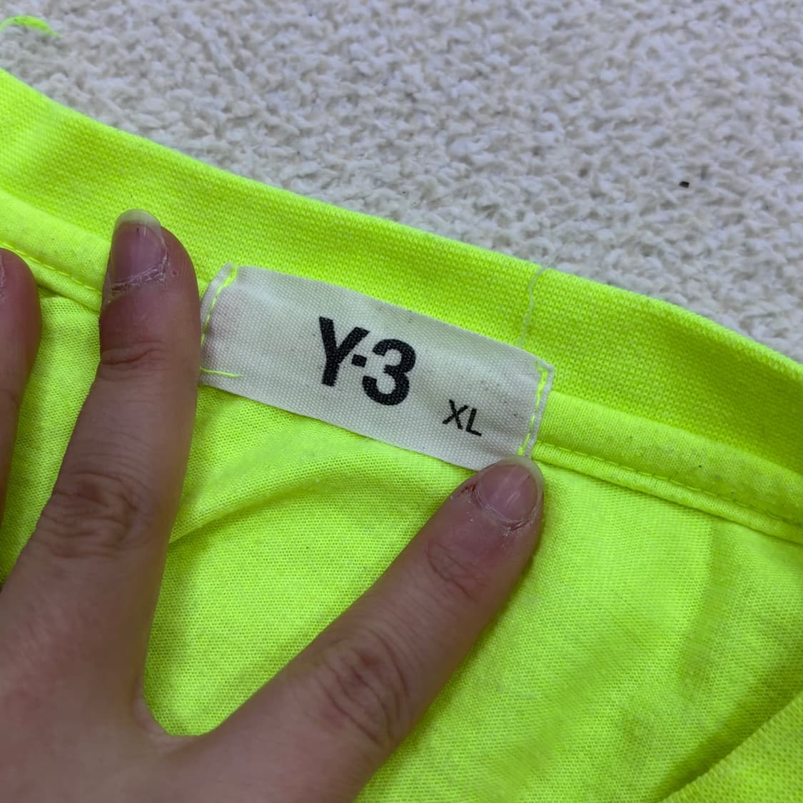XL 요지야마모토 형광 반팔 티셔츠 0319E 상품이미지3