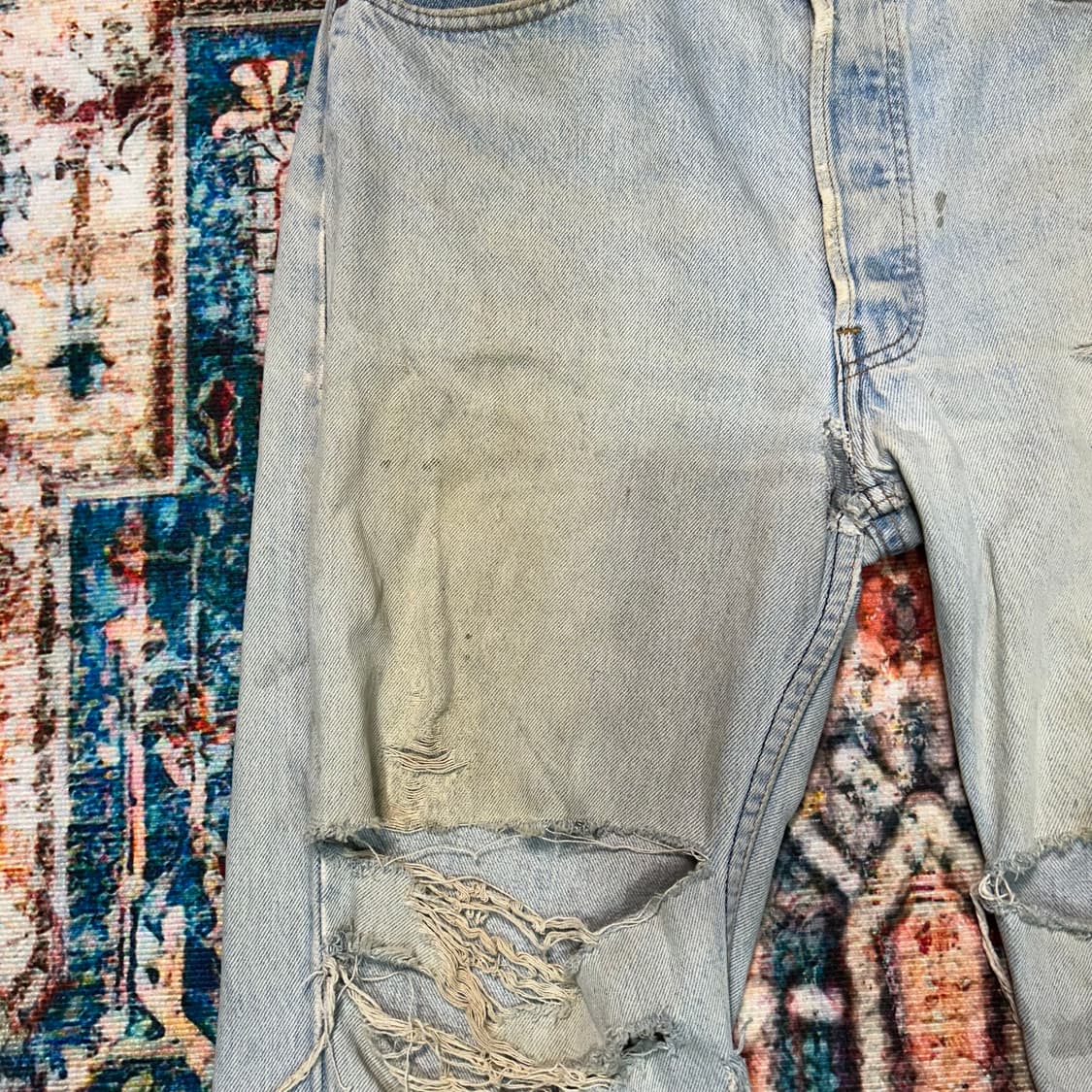 [34X32] 90s made in usa 리바이스501 디스 데님팬츠 상품이미지3