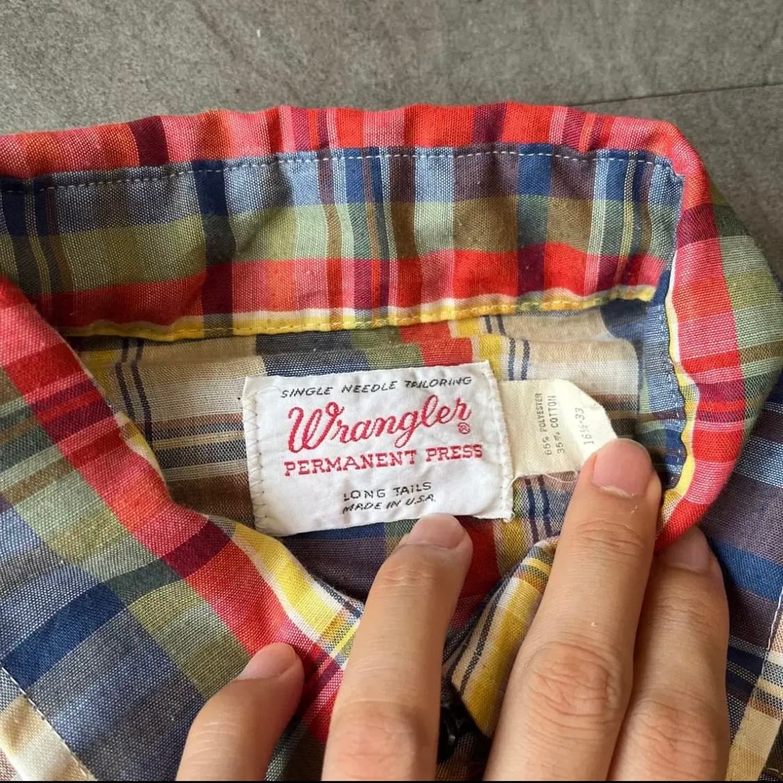 80s 80년대 미국 생산 랭글러 웨스턴 긴팔 셔츠 상품이미지5