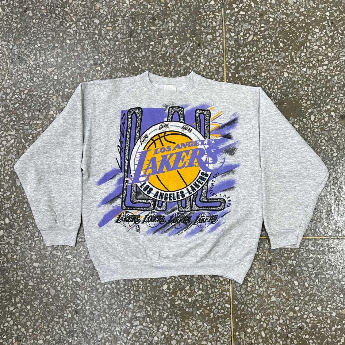 90s USA LA 레이커스 빈티지 스웻셔츠 L 상품이미지1