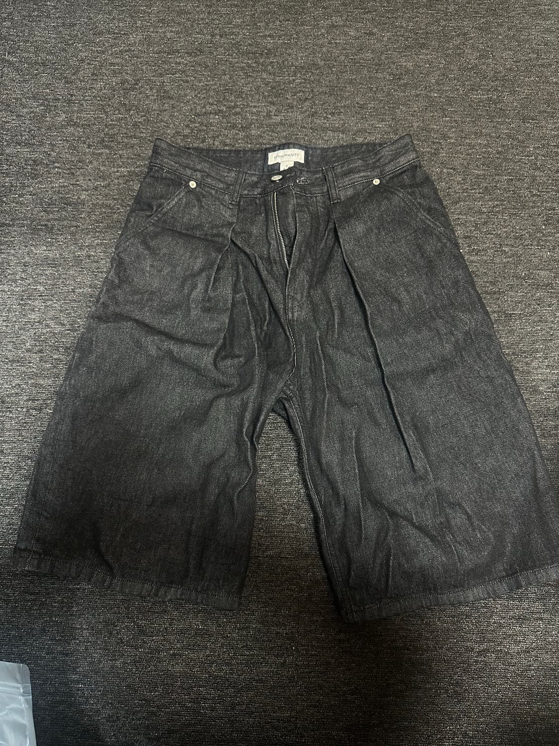 999휴머니티 버뮤다 데님 팬츠 블랙 (2) 상품이미지1