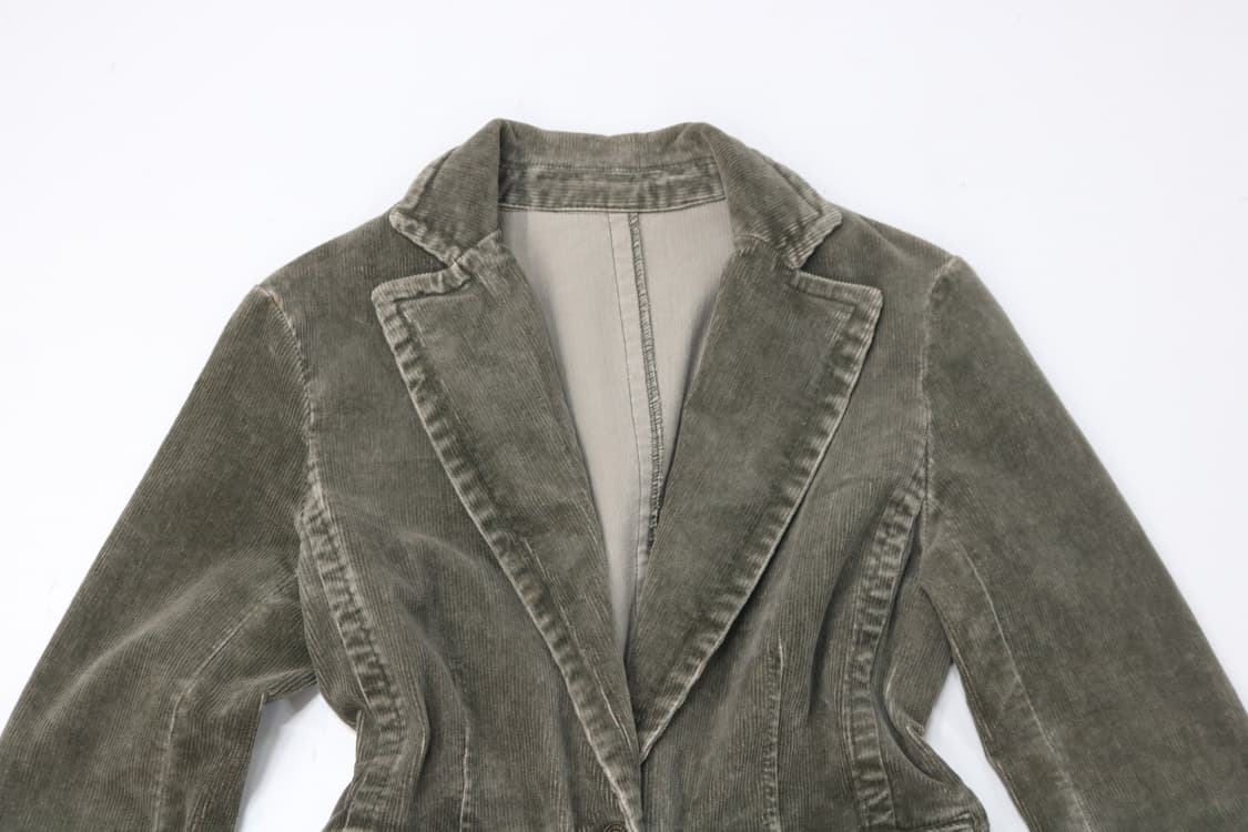 NIECE 니체 빈티지 카키 코듀로이 테일러드 자켓 상품이미지4