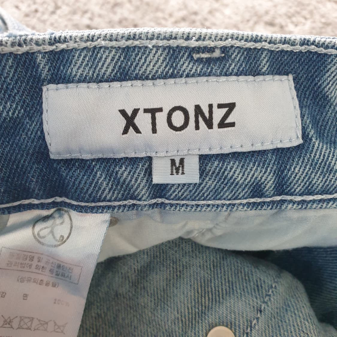 [무료배송] XTONZ 데님 와이드 숏 팬츠 상품이미지2