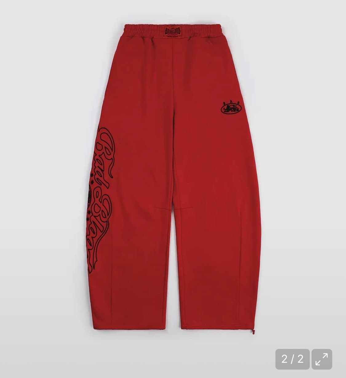 배드블러드 미스틱 캡슐 2 Way 커브드 조거 트라우져 (기모) 레드 상품이미지1