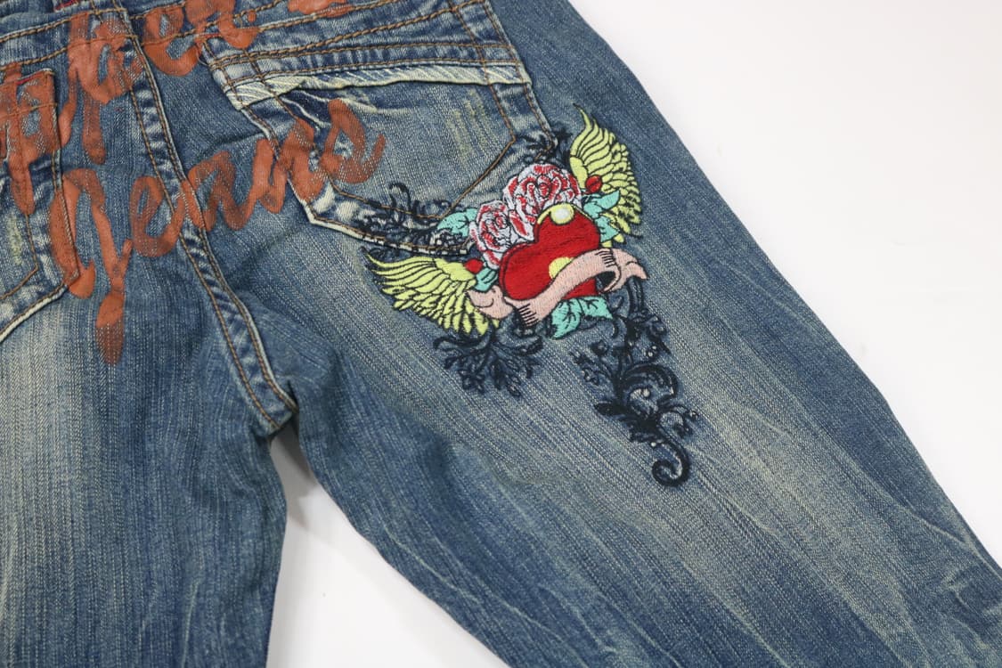 FIPPER SIX 피퍼식스 빈티지 자수 그래픽 워싱 데님 팬츠 상품이미지9