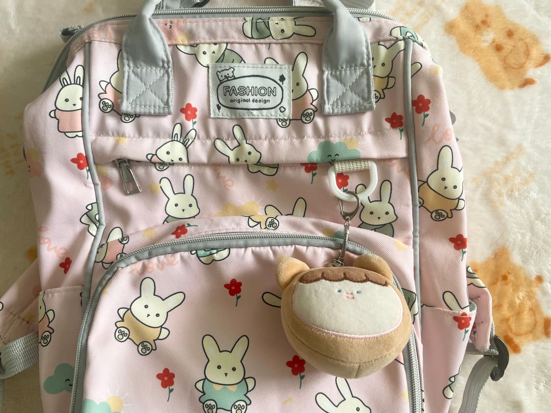 모리걸 빈티지 핑크 토끼 백팩 🐰💗🤍 상품이미지2