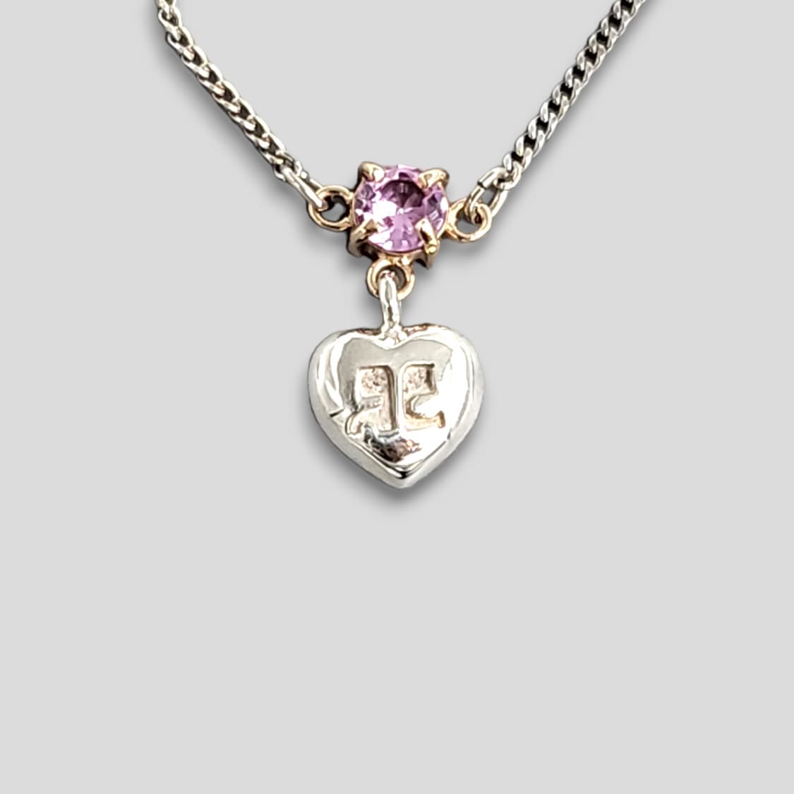 꾸레쥬 하트 로고 실버 팔찌 상품이미지5