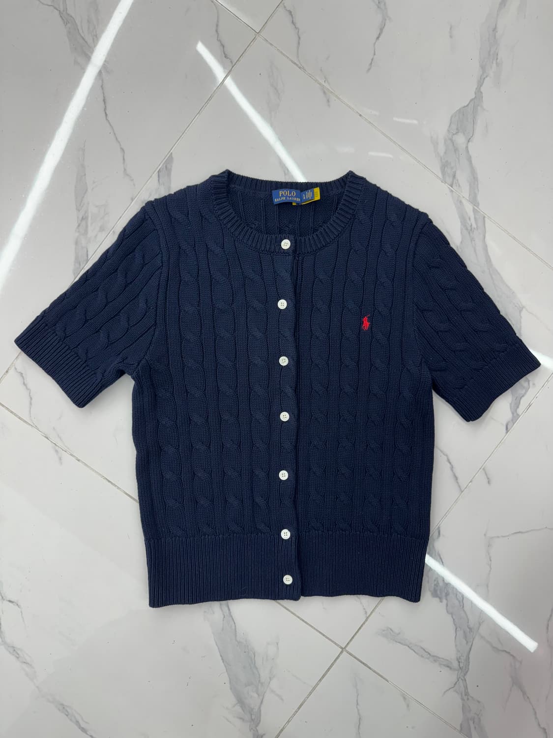 •POLO RALPH LAUREN 폴로 니트 가디건 반팔 상품이미지1