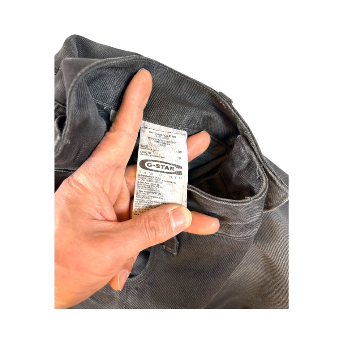 M) 지스타 로우 3301 블랙 데님 팬츠 MADE IN ITALY BD 상품이미지5