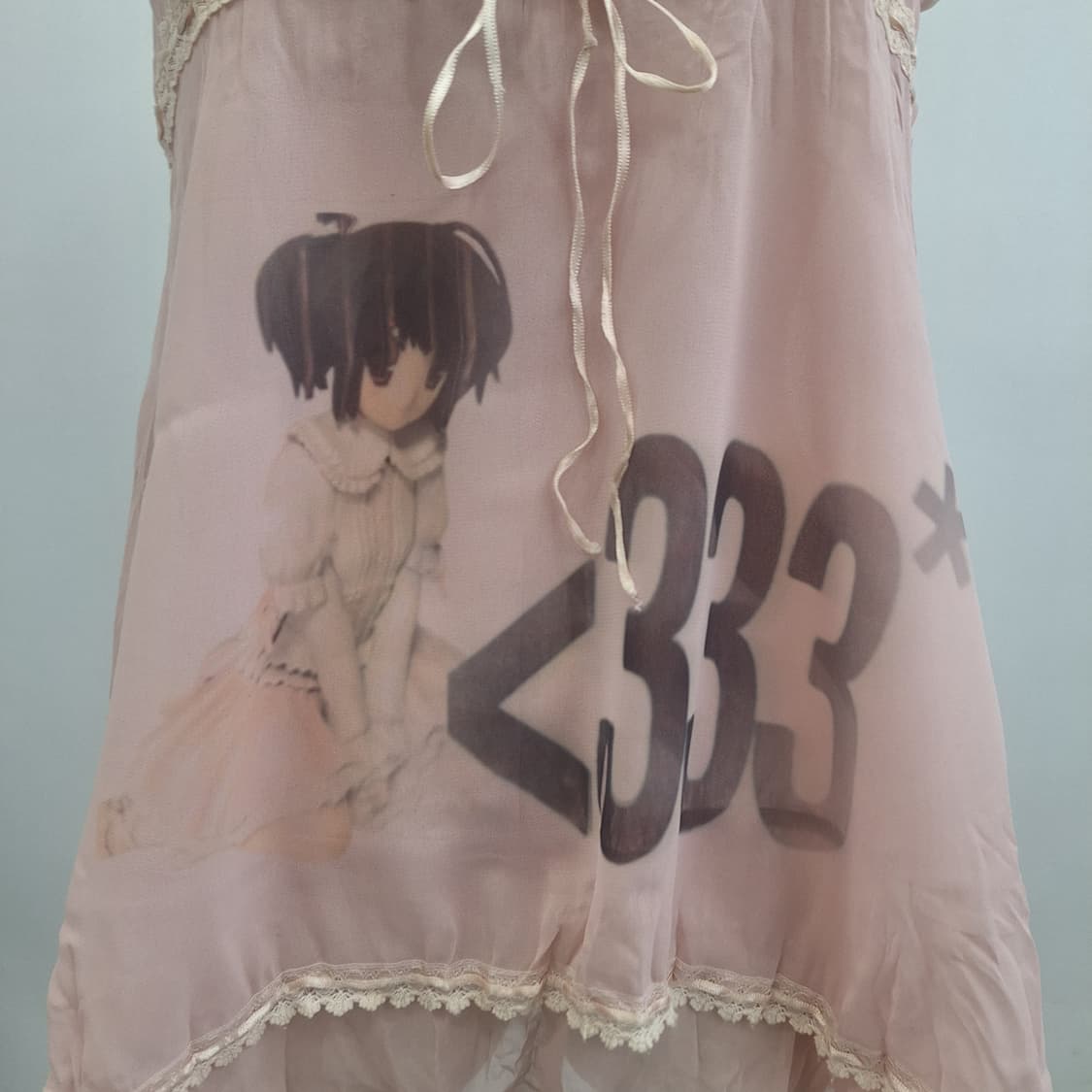 No.333 girl sleeveless 커스텀 나시 y2k 상품이미지3