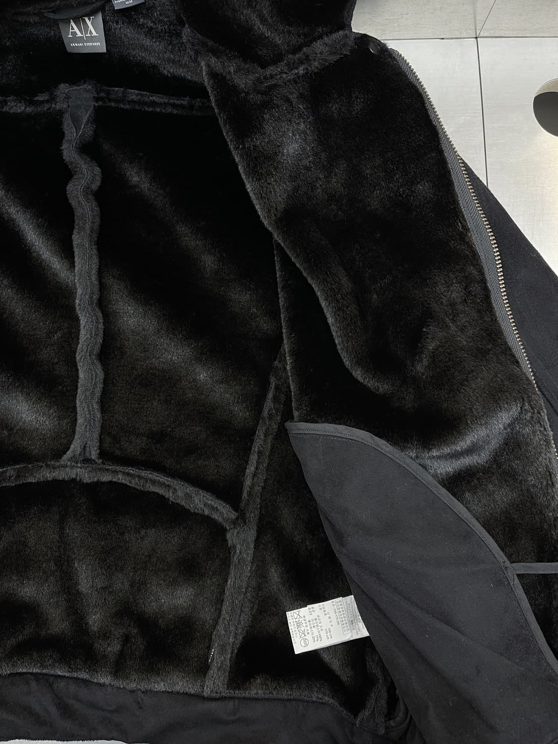 아르마니 익스체인지 투웨이 폭스 퍼 라인 바이크 자켓 상품이미지7