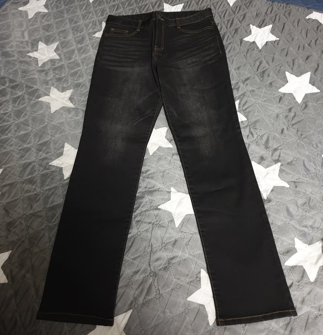 피스워커 슬림핏 스판 워싱 데님팬츠 흑청 (30) 상품이미지1