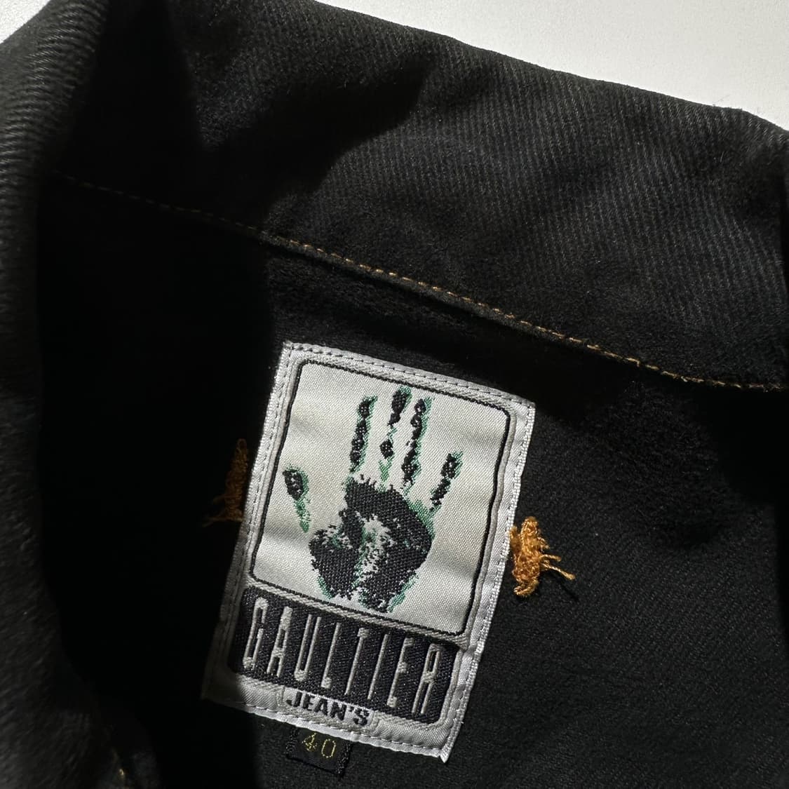 장 폴 고티에 스트라이프 슬리브 데님 트러커 자켓 상품이미지4