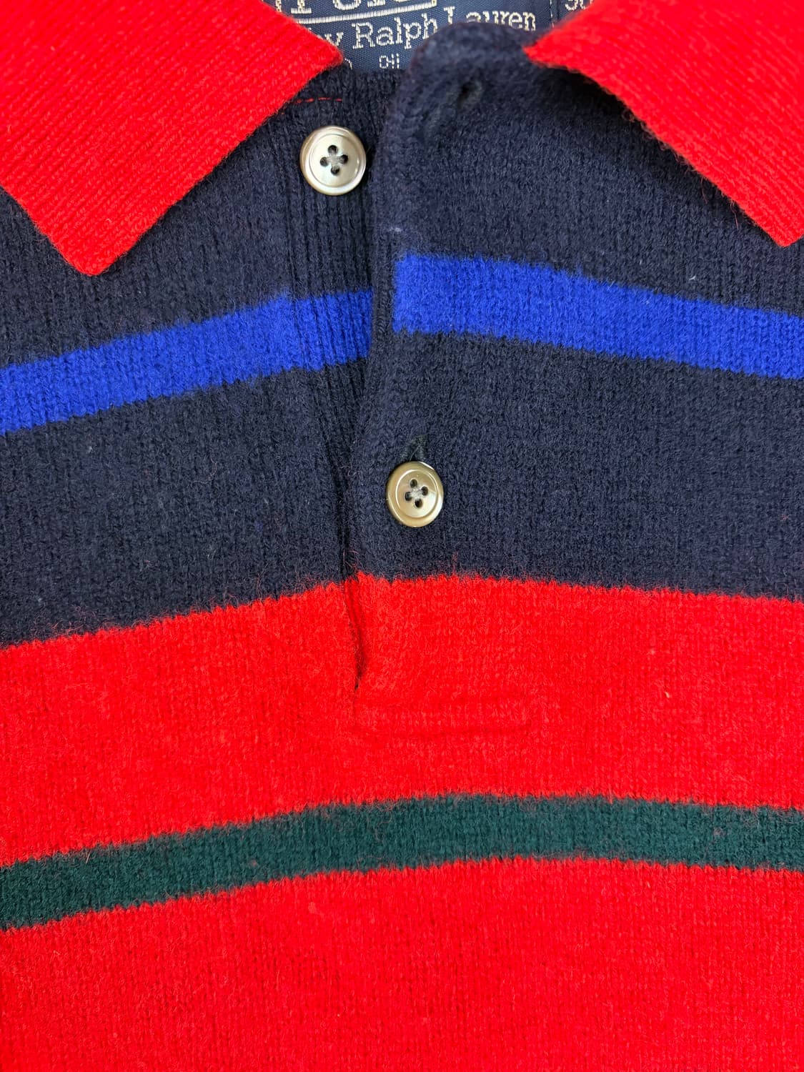 [90] 80s 폴로 랄프로렌 스트라이프 카라니트 상품이미지5