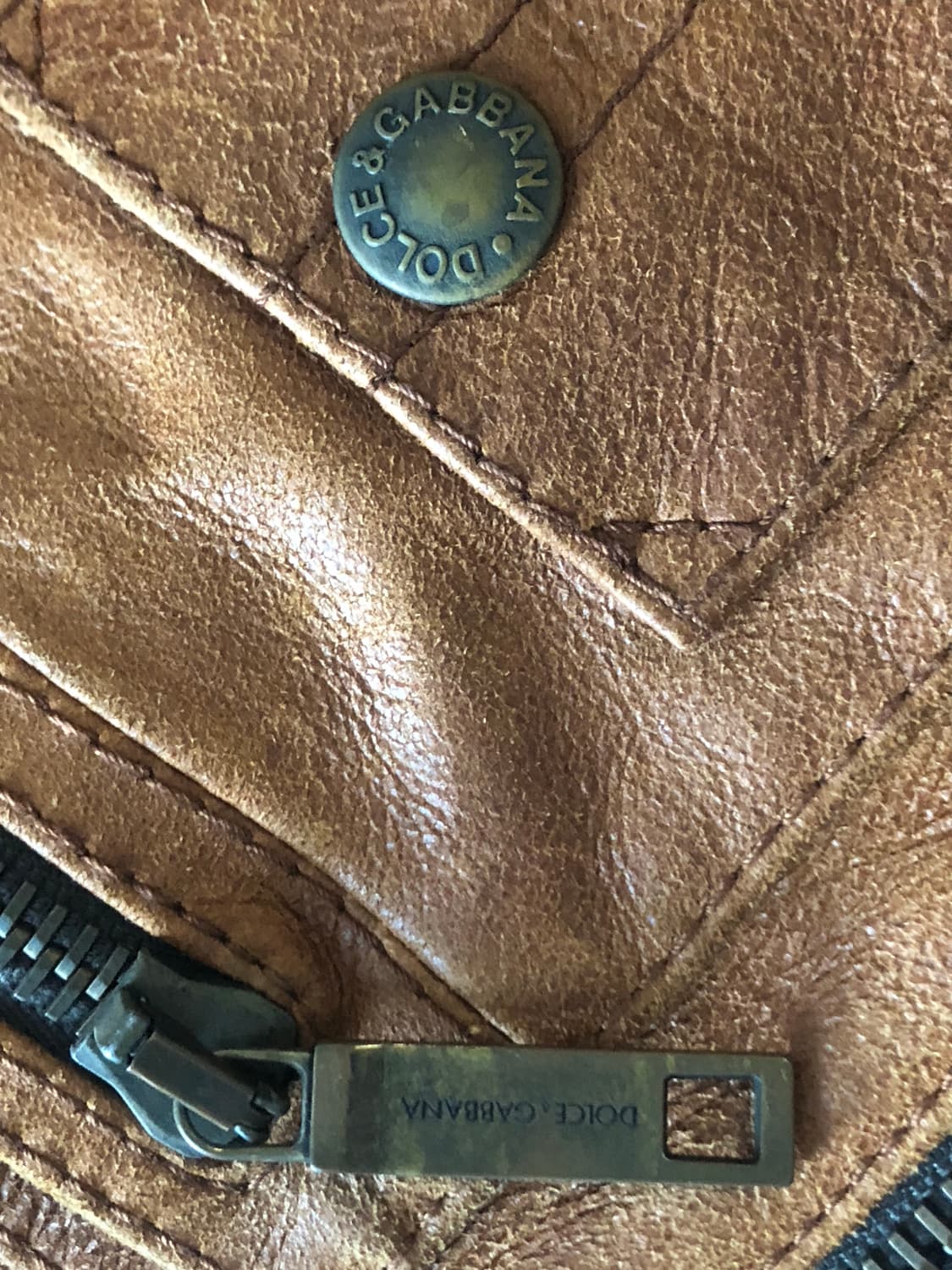 돌체앤가바나 빈티지 멀티포켓 양가죽 베스트 자켓 상품이미지6