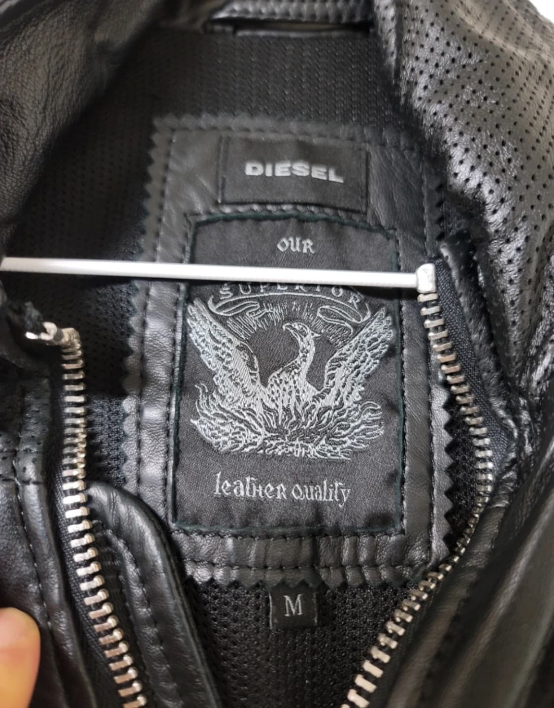 정품)디젤 가죽 자켓 M 상품이미지3