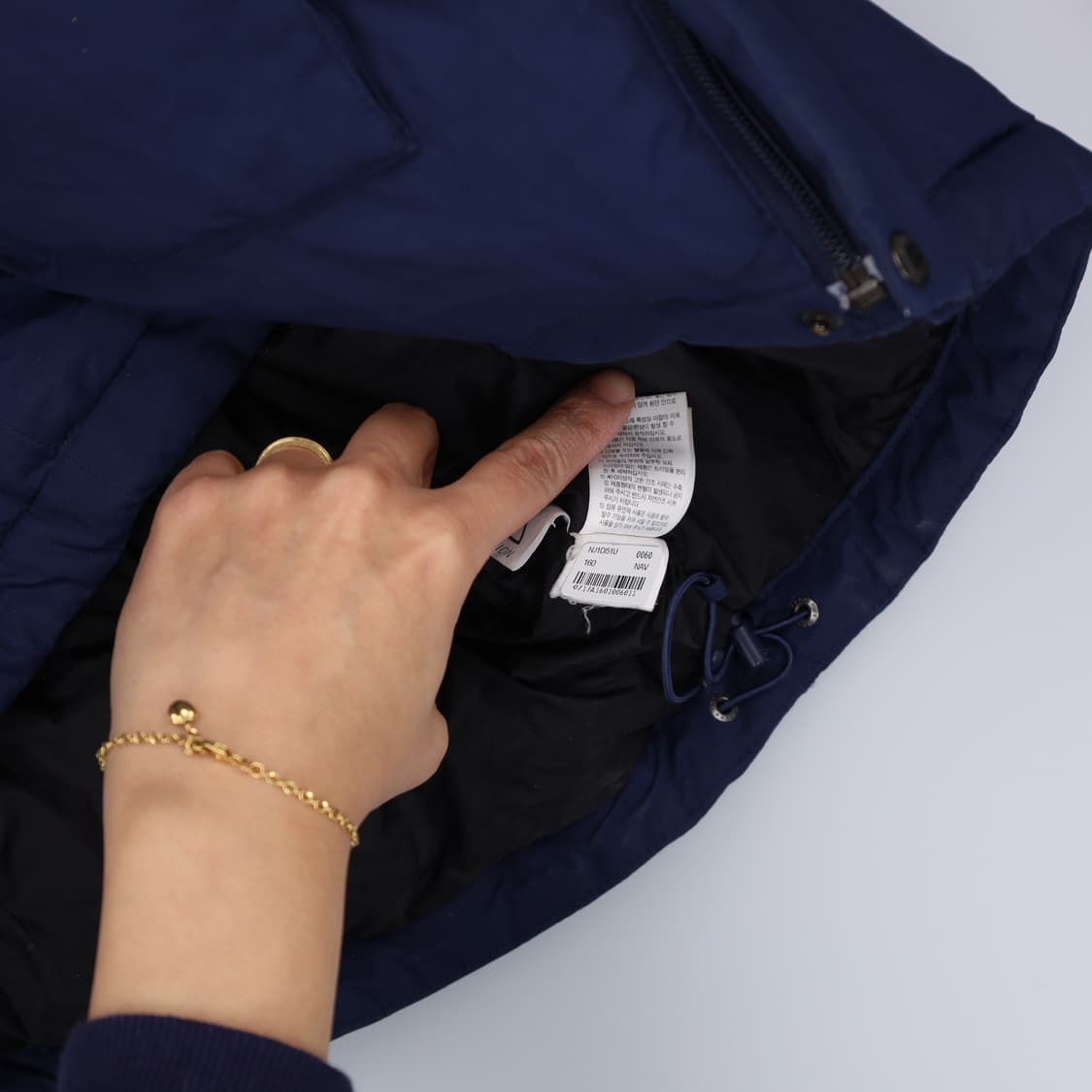 160 노스페이스 키즈여성 덕다운 패딩 0123H1 상품이미지7