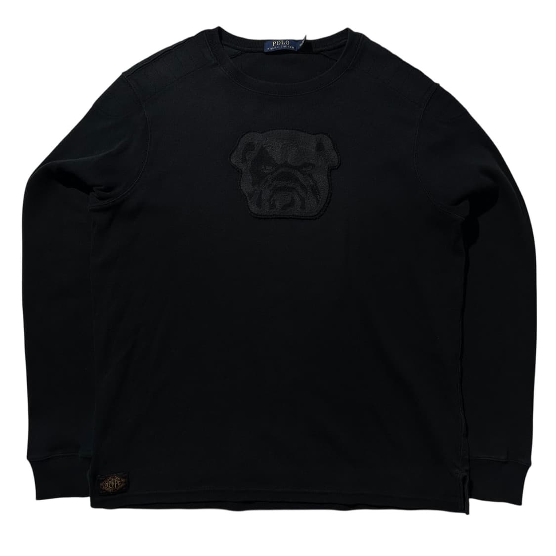 폴로 랄프로렌 불독 패치 맨투맨 블랙 상품이미지1