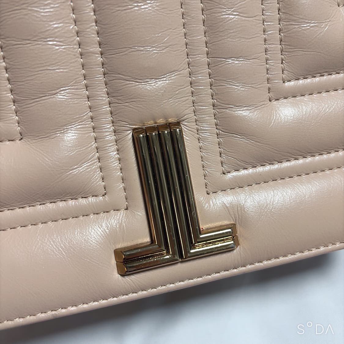 LANVIN 랑방 퀄팅 체인 크로스백 핑크베이지 상품이미지5