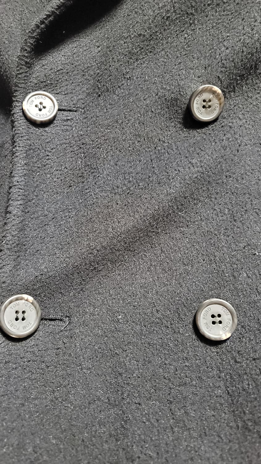 TOM FORD 톰 포드 더블 버튼 슬림핏 하프코트 자켓 블랙 EU46 상품이미지4