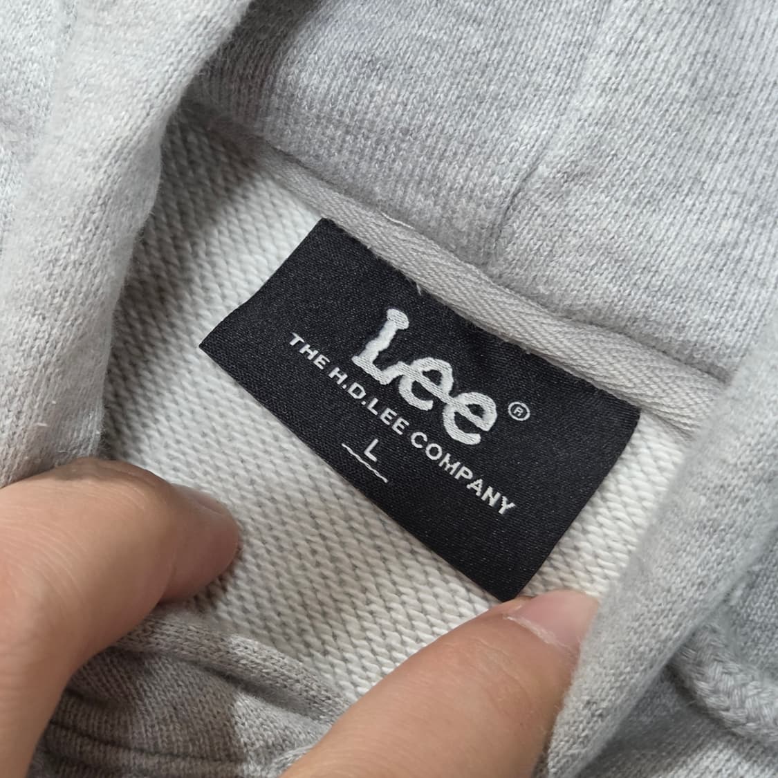 LEE 리 그레이 헤비코튼 오버핏 후드티 상품이미지7