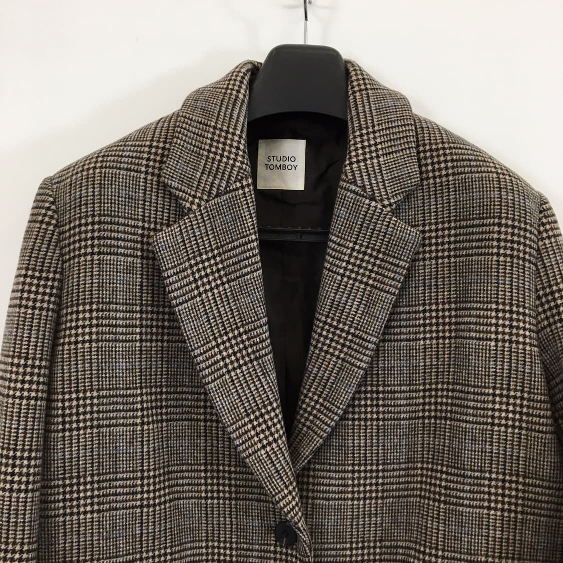 스튜디오톰보이 체크 울 오버코트 FREE  상품이미지2