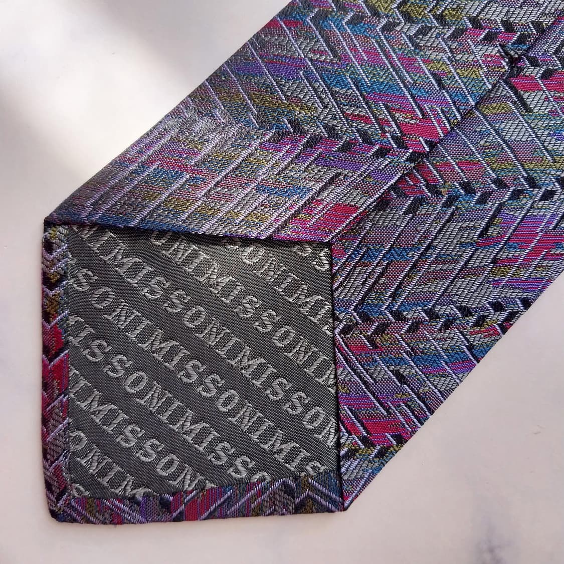 미쏘니 실크 퍼플 믹스 자카드 넥타이 9.6cm A+등급 K2414
 상품이미지8