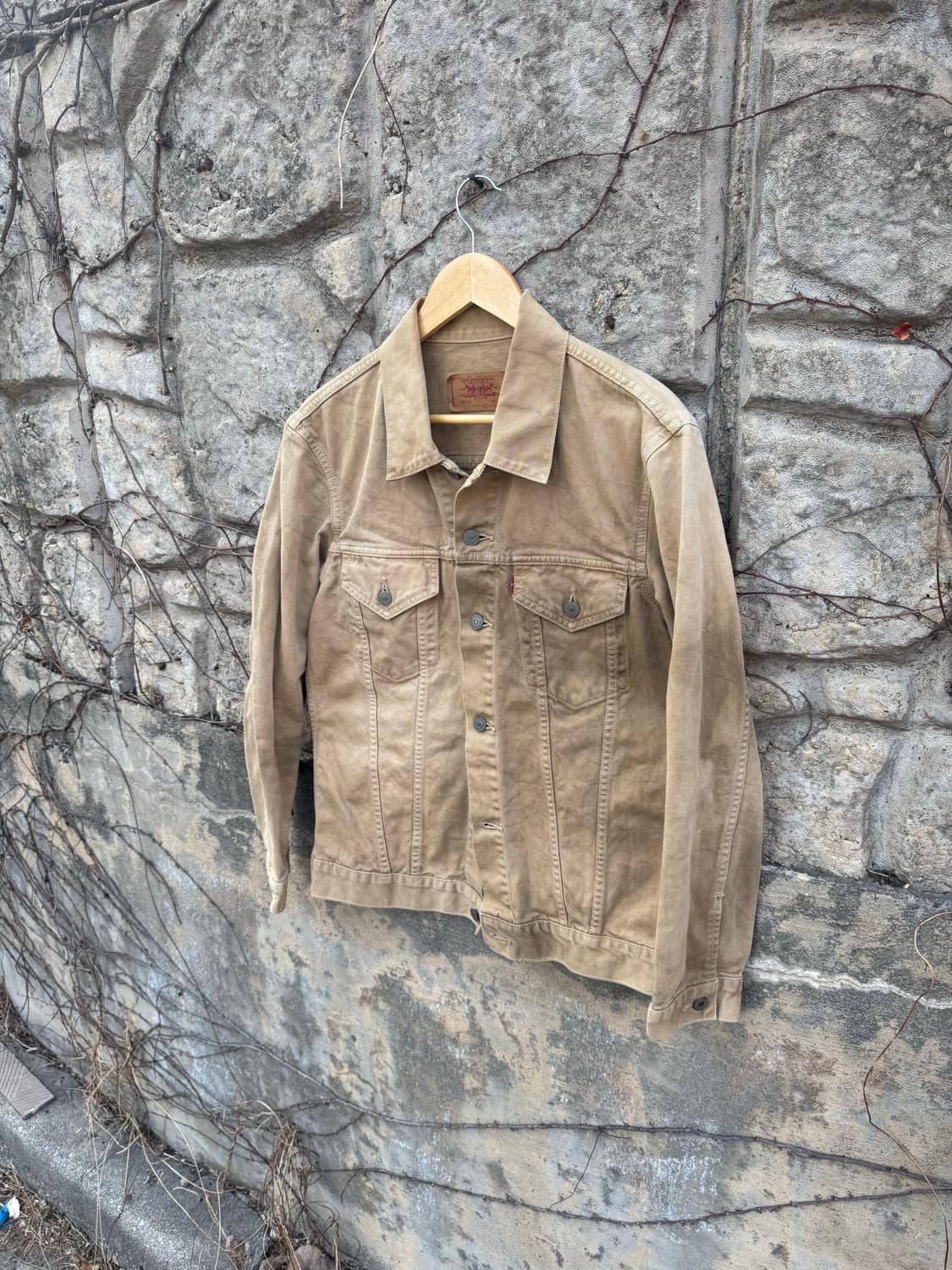 00s 리바이스 빈티지 타이다이 코튼 트러커 자켓 베이지 상품이미지3