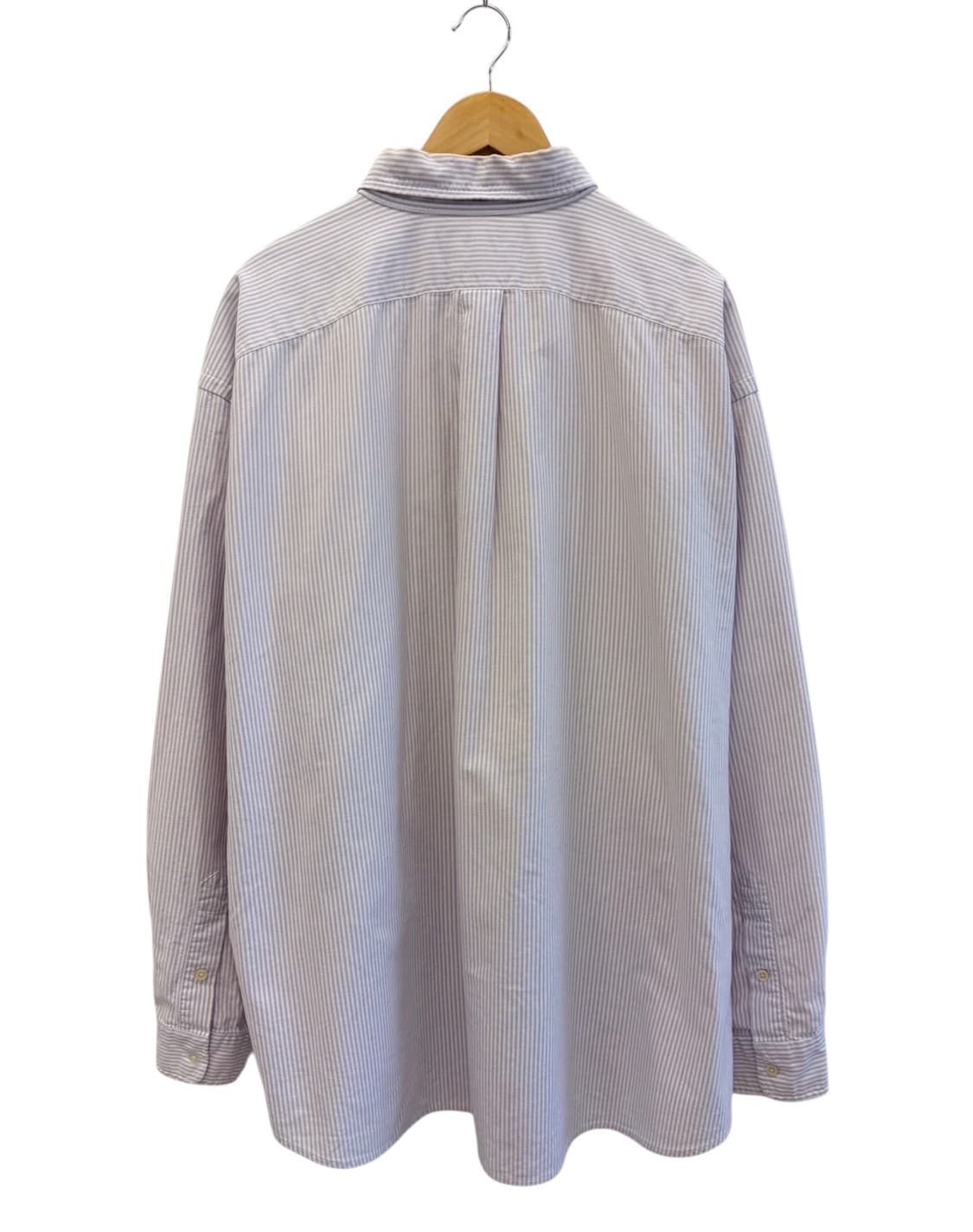 90s 폴로 스트라이프 셔츠 화이트 & 퍼플 (3XL)  상품이미지6