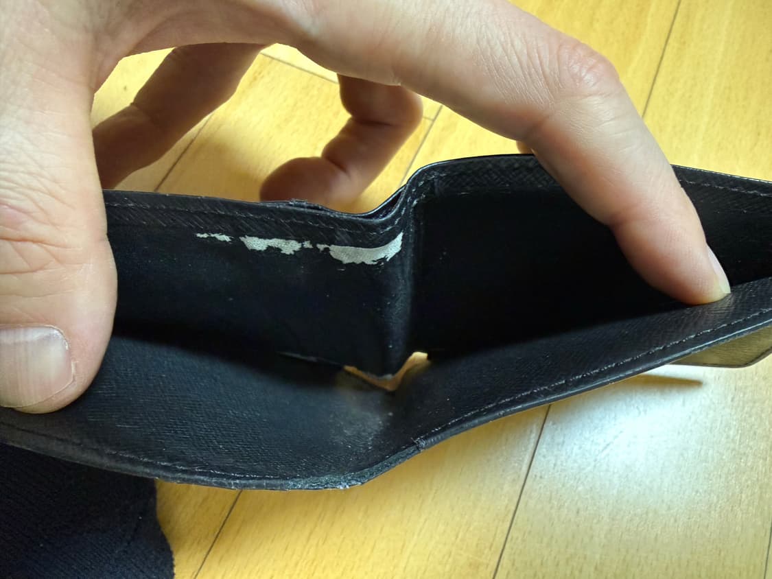 루이비통 다미에 지갑 반지갑 명품지갑 정품 사용감 고화질 사진참고 사용감 상품이미지10