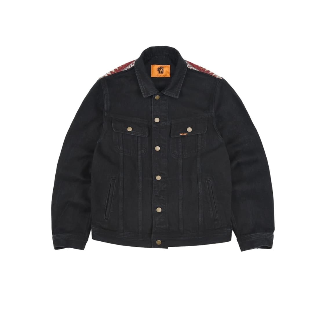ersco 데님 트러커 자켓 블랙 2 상품이미지1
