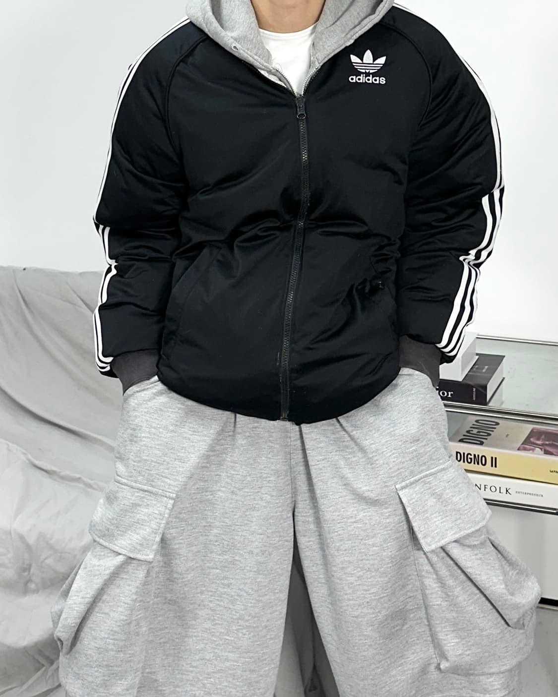 아디다스 슈퍼스타 리버시블 패딩 M 상품이미지1