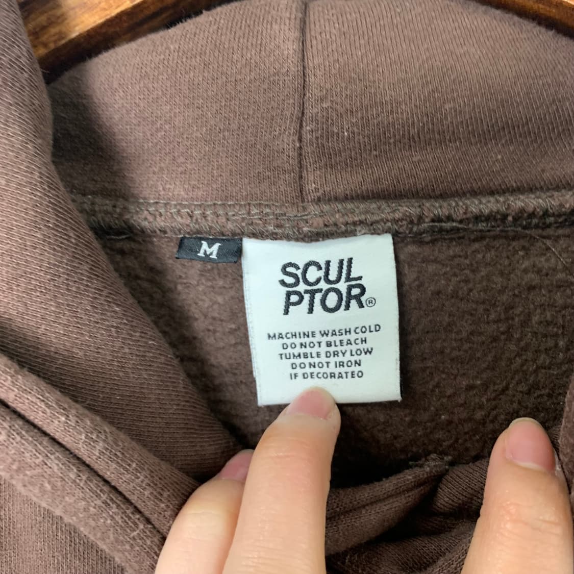 스컬프터 스펠아웃 브라운 후드티 상품이미지7