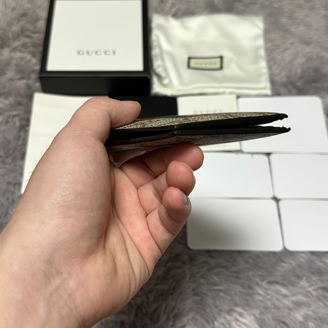 [풀구성] 구찌 GG 슈프림 웹삼선 반지갑 상품이미지8