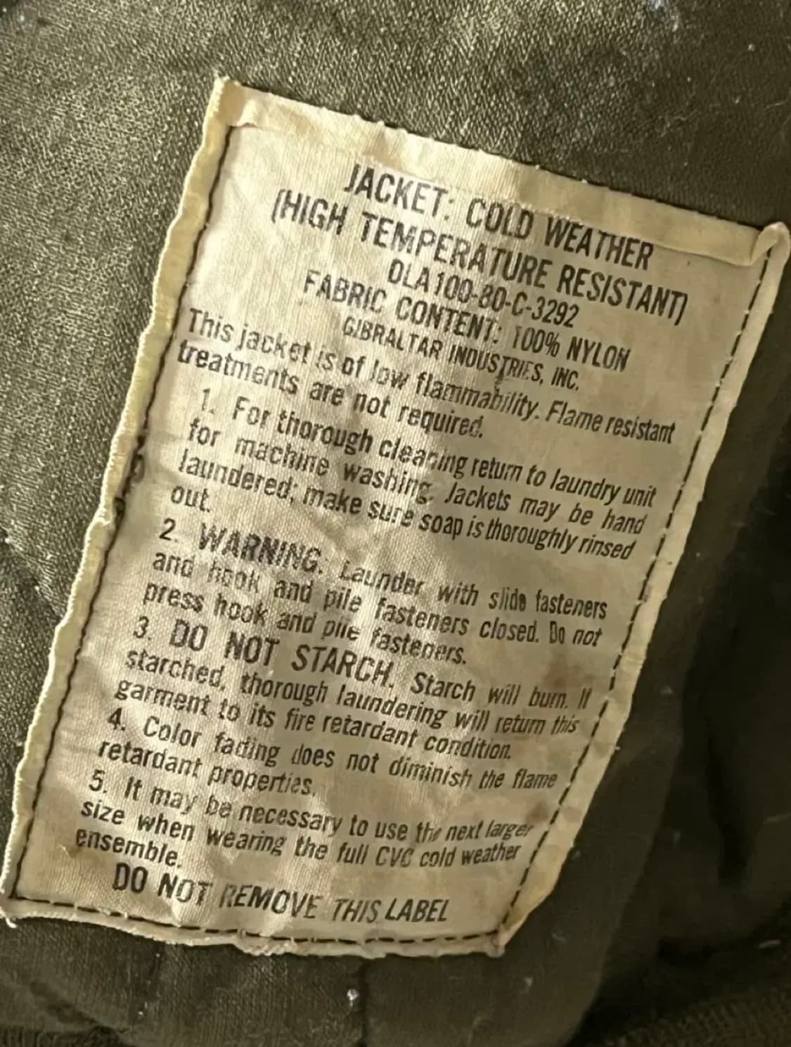 미군 오리지널 cvc 탱커자켓(80s) 상품이미지3