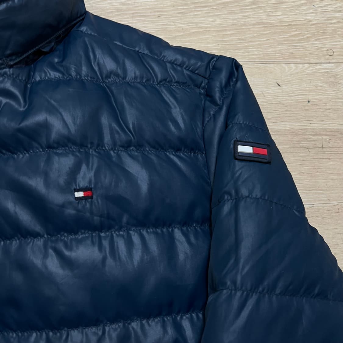 타미힐피거 덕다운 스몰플래그 리버시블 경량패딩 점퍼 [네이비] 176 상품이미지7