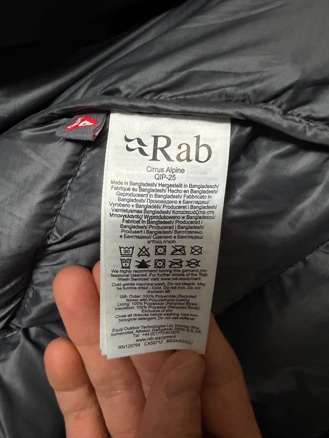 [L] Rab 씨러스 알파인 경량패딩 블랙 상품이미지6