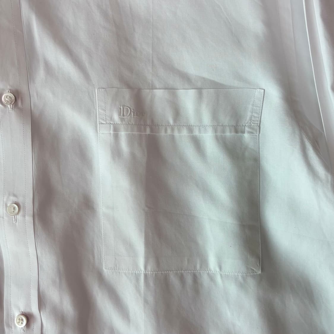 크리스챤 디올 무슈 자수 로고 포켓 화이트 셔츠 상품이미지3