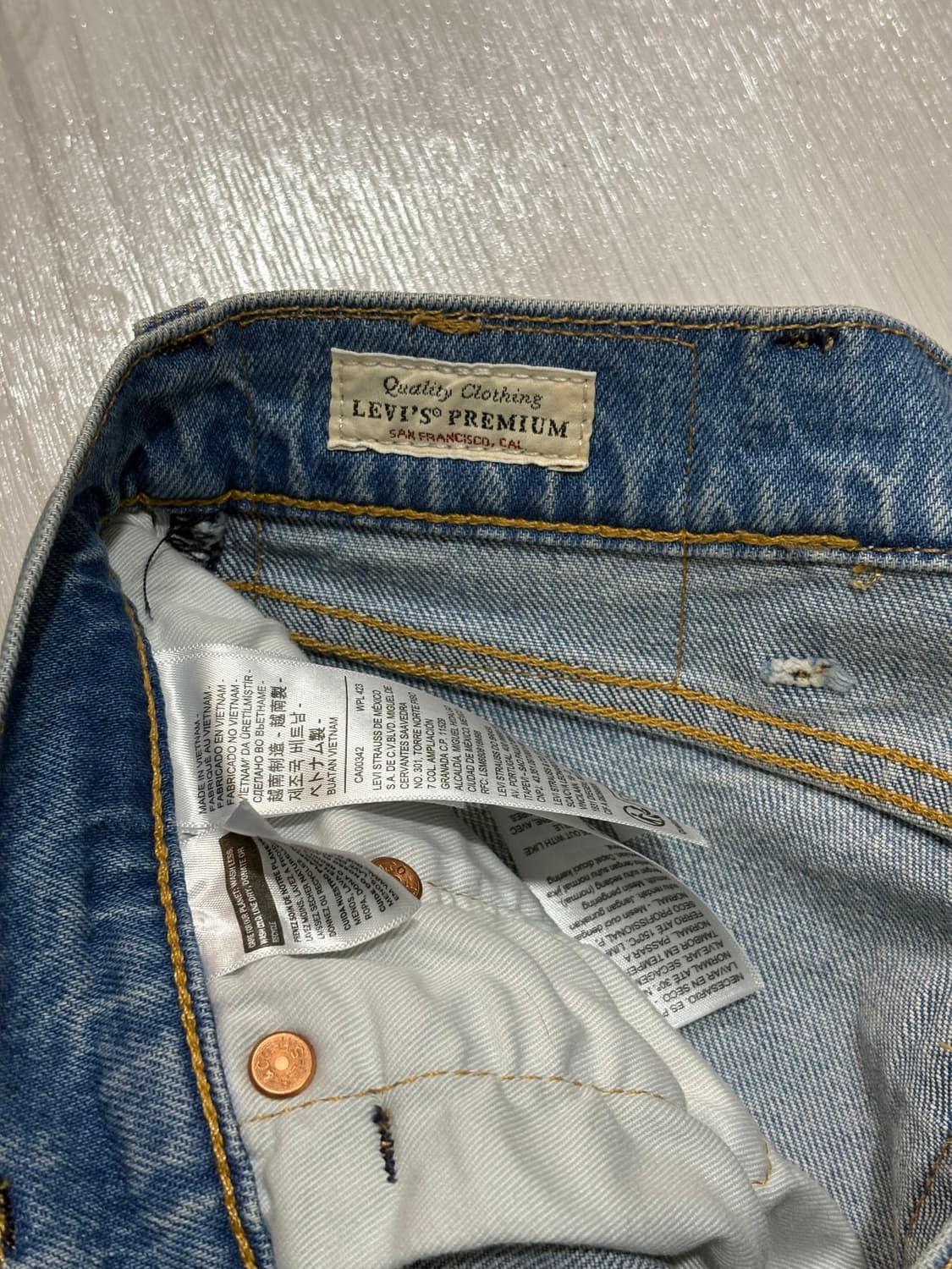 리바이스 517 프리미엄 부츠컷 플레어진 연청 데님 30x32 상품이미지4