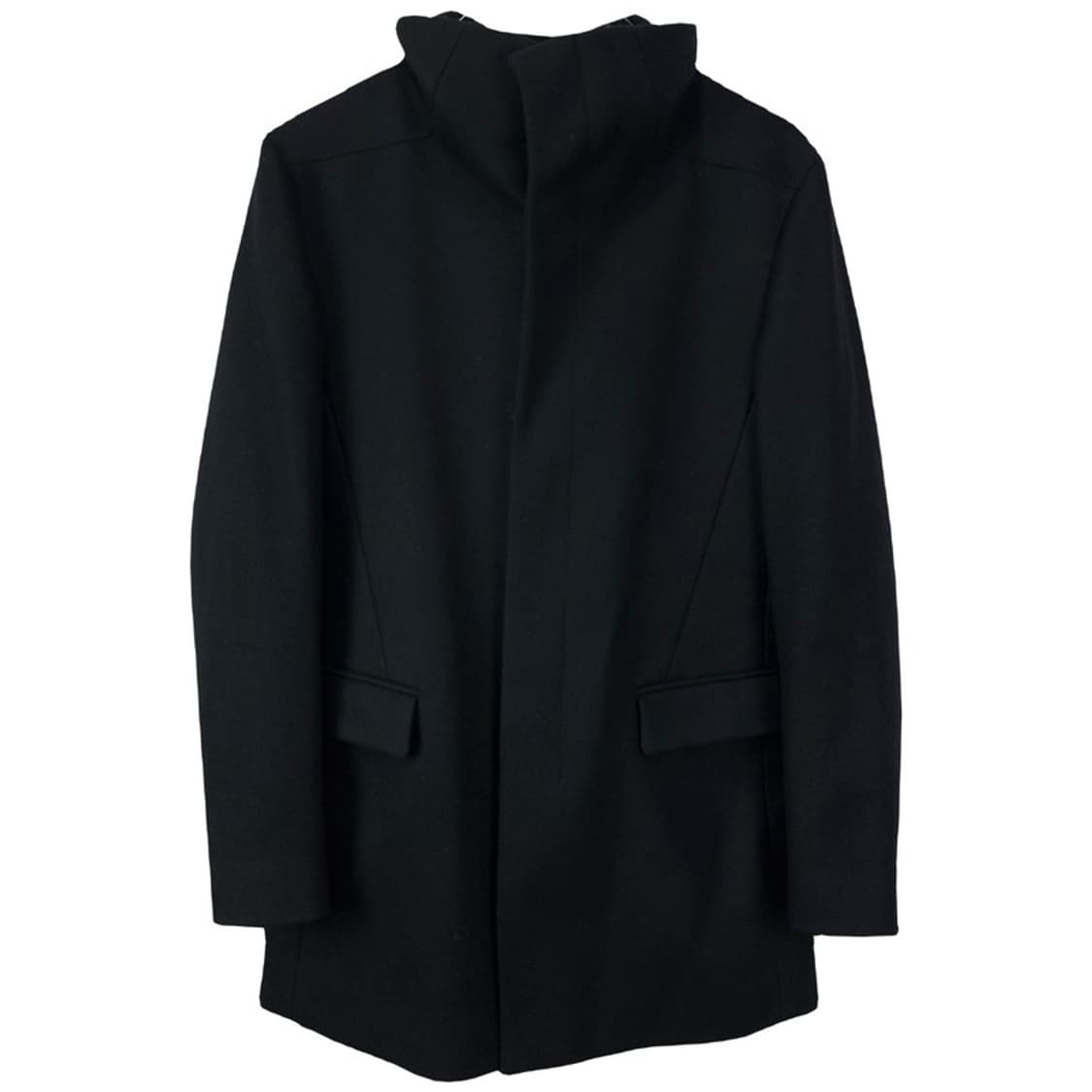 [솔리드옴므] 12 S/S 캐시미어 블랜디드 하이넥 코트 P01566 상품이미지2