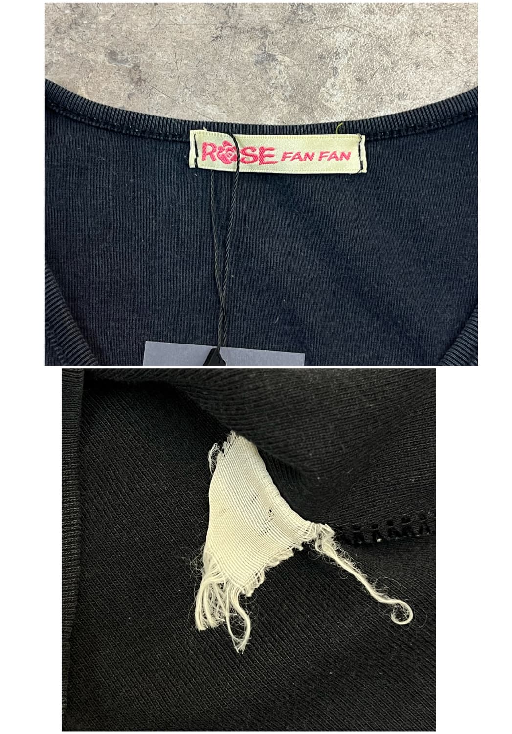 ROSE FAN FAN 반팔티 블랙 #csz3852 상품이미지3