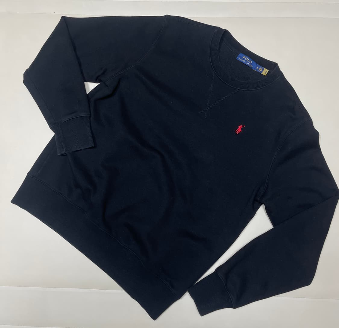 폴로 랄프로렌 신형 QR 레드포니 플리스 블랙 맨투맨 상품이미지1