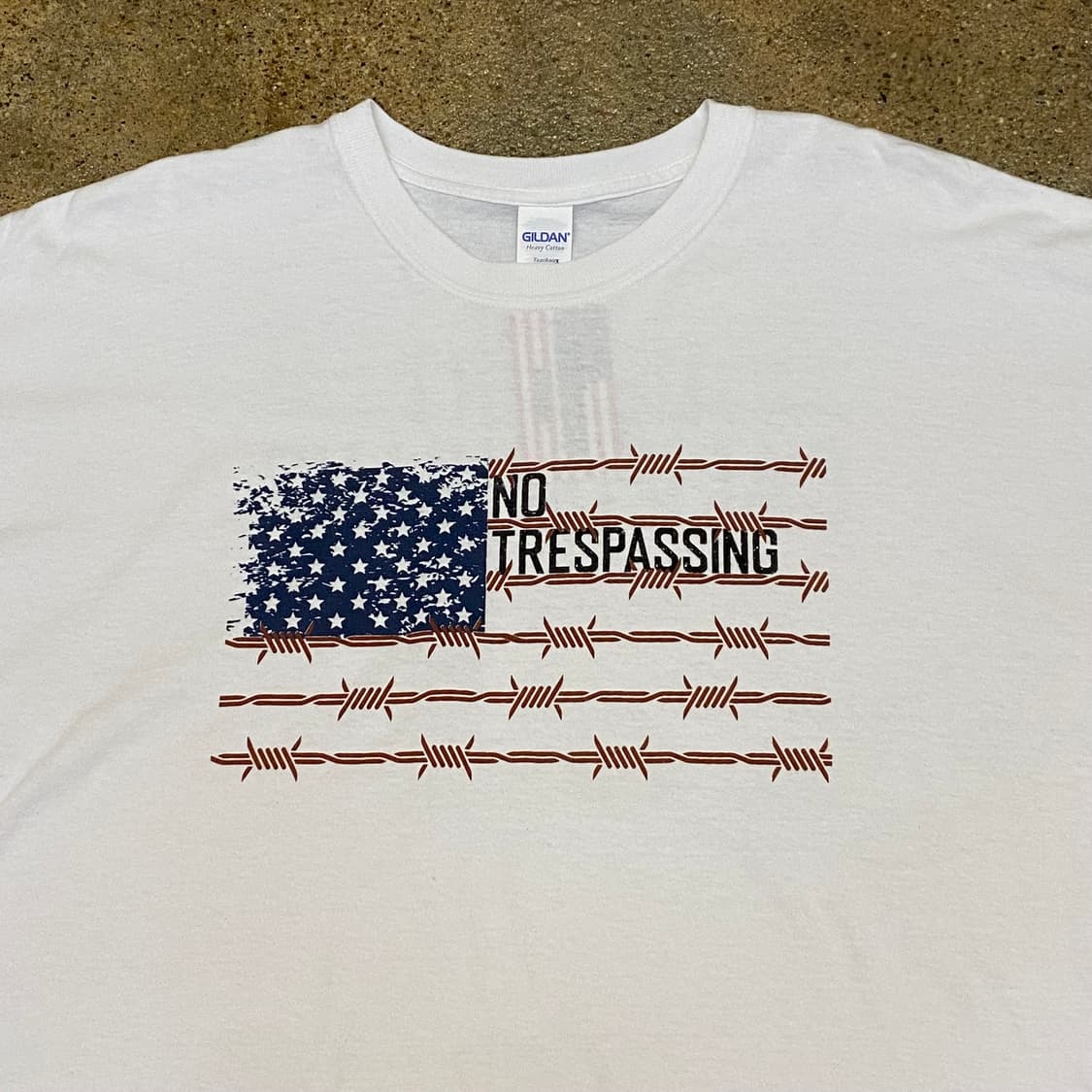 USA 빈티지 길단 미국 국기 노트레스패싱 프린팅 반팔티 상품이미지2