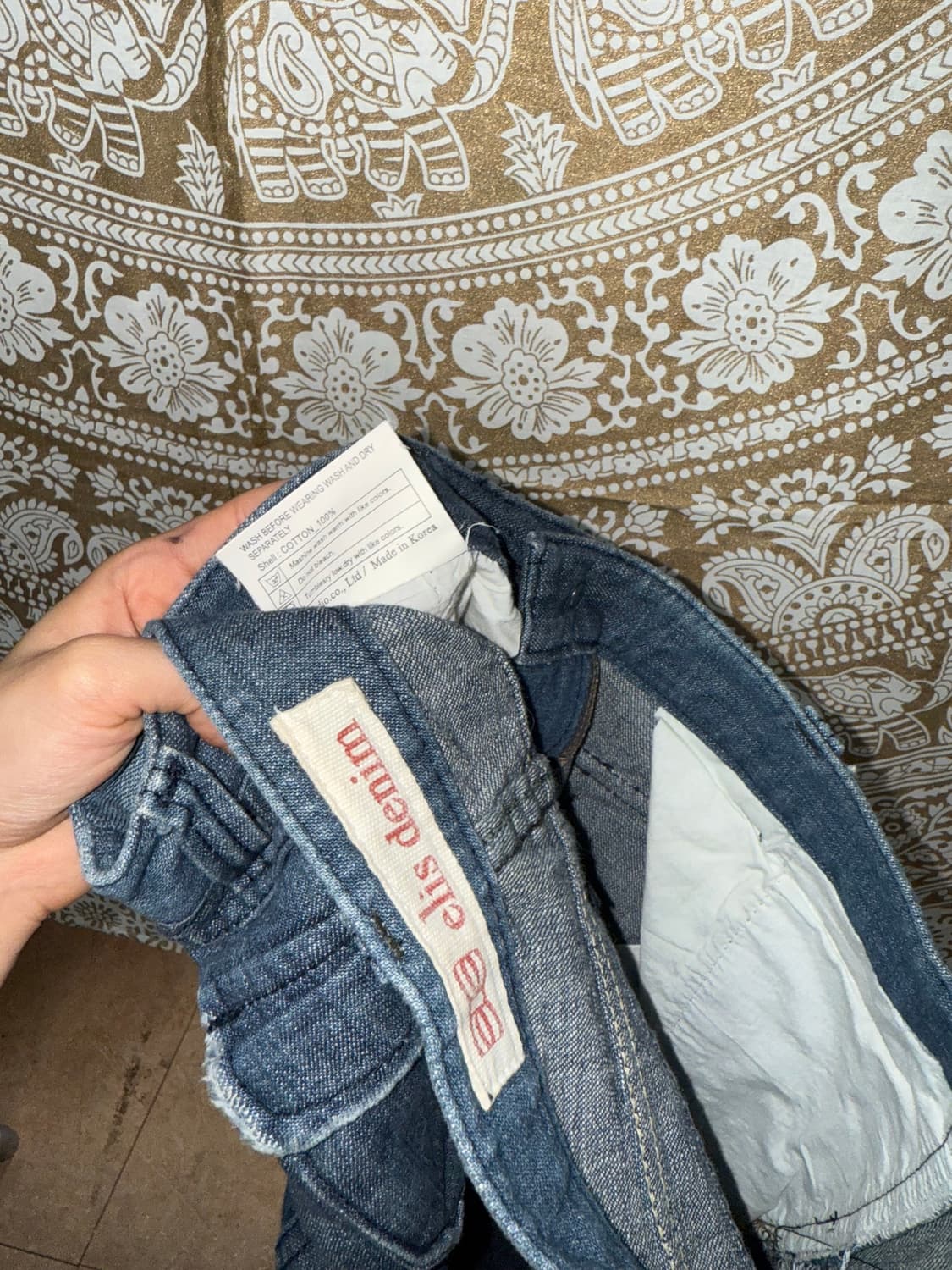 빈티지 여성 포켓 카고 데님팬츠  상품이미지7